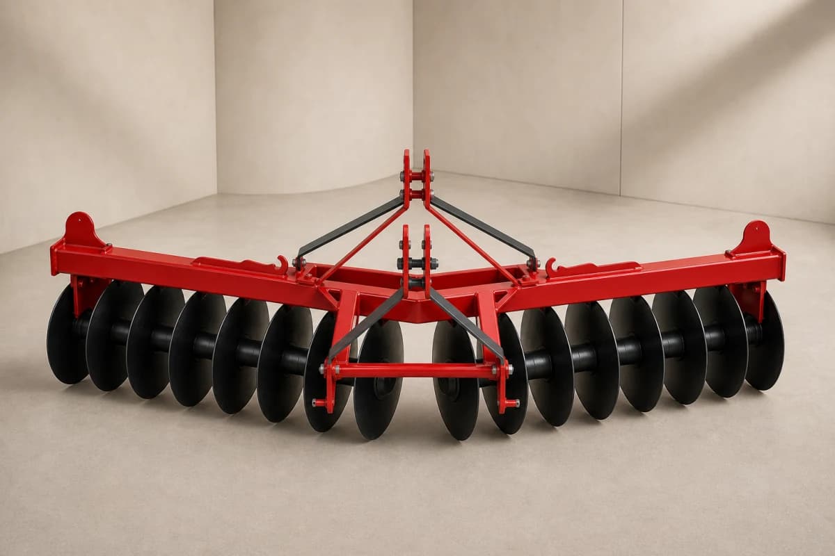 Manufacturing detail of the Paddy Harrow